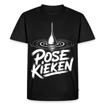 Conception de la posture du pêcheur - T-shirt Premium bio Homme - noir - Devant - Nico (187cm)