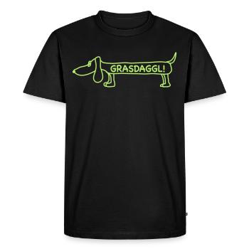 Graddaggl - Männer Premium Bio T-Shirt - Schwarz - Vorne - Nico (187cm)