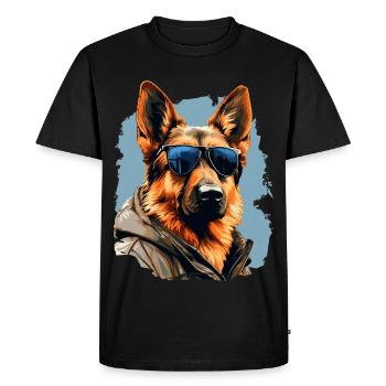 Urban Guardian: Sheepdog street vibes - T-shirt Premium bio Homme - noir - Devant - Nico (187cm)