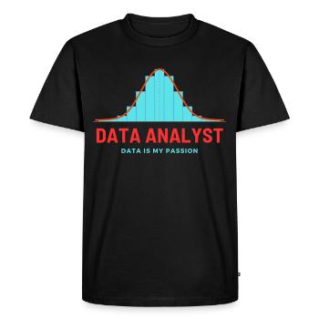 Data Analyst Power BI Query SQL API Engineer AI - Men's Premium Organic T-Shirt - black - Front - Nico (187cm)