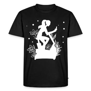 Workout - Bicycle Fitness Home Endurance Sports - Men's Premium Organic T-Shirt - black - Front - Nico (187cm)
