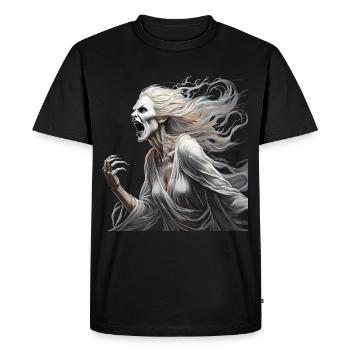 Gruseliges Halloween-partykostüm Banshee - Men's Premium Organic T-Shirt - black - Front - Nico (187cm)