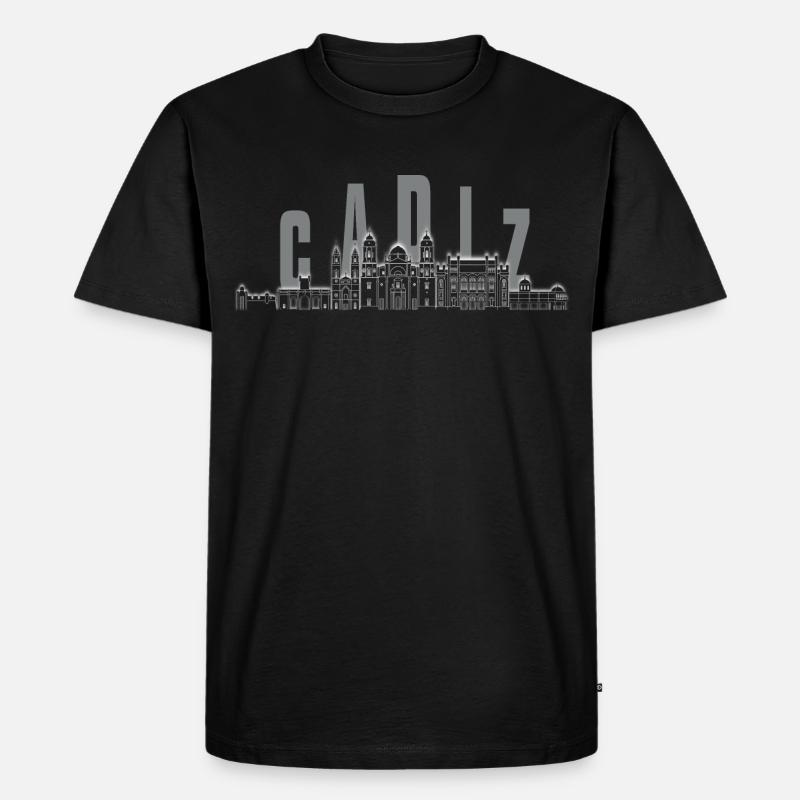 Cádiz Skyline - Männer Premium Bio T-Shirt - Schwarz