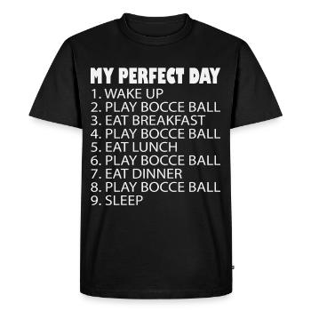 Pétanque Pétanque - T-shirt Premium bio Homme - noir - Devant - Nico (187cm)