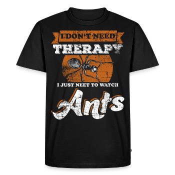 Watching ants - Men's Premium Organic T-Shirt - black - Front - Nico (187cm)