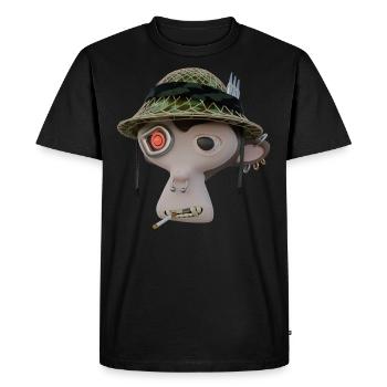 Anti War - Men's Premium Organic T-Shirt - black - Front - Nico (187cm)