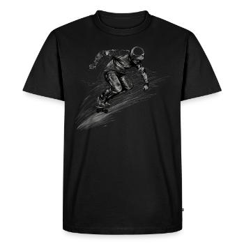 Skateboard - Men's Premium Organic T-Shirt - black - Front - Nico (187cm)
