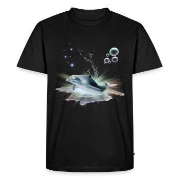 Dolphin shirt and accessories - Men's Premium Organic T-Shirt - black - Front - Nico (187cm)