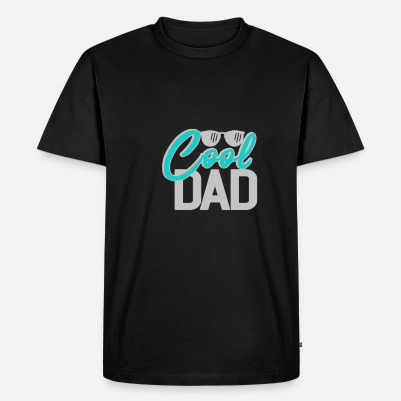 cool dad - Männer Premium Bio T-Shirt - Schwarz