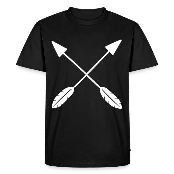 Graphic Crossed Arrows - Men's Premium Organic T-Shirt - black - Front - Nico (187cm)