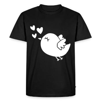 Tourterelle graphique - T-shirt Premium bio Homme - noir - Devant - Nico (187cm)