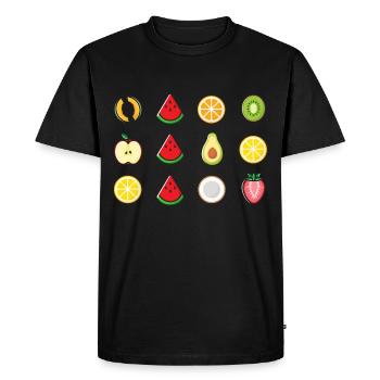 Summer fruits melons jackpot summer gift idea - Men's Premium Organic T-Shirt - black - Front - Nico (187cm)