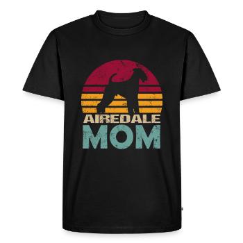 Airedale Terrier Mom Retro Grunge pour maman - T-shirt Premium bio Homme - noir - Devant - Nico (187cm)