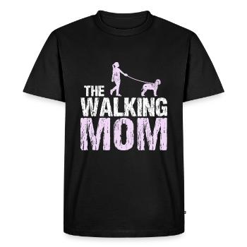 Lagotto The Walking Mom Gassi Saying for Females - Men's Premium Organic T-Shirt - black - Front - Nico (187cm)