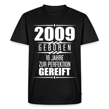 2009 Mann 16 Jahre Geschenk zum 16. Geburtstag - Männer Premium Bio T-Shirt - Schwarz - Vorne - Nico (187cm)