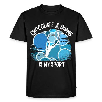 Plongeurs Plongée sous-marine Plongée sous-marine Plongée sous-marine - T-shirt Premium bio Homme - noir - Devant - Nico (187cm)