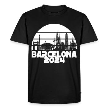 Barcelone 2024 City Design - T-shirt Premium bio Homme - noir - Devant - Nico (187cm)
