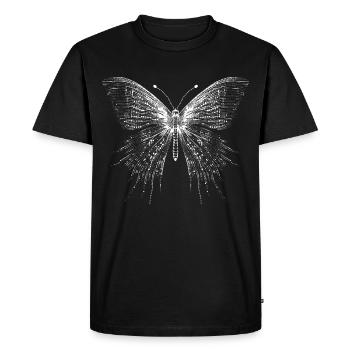 Papillon en code Ascii - T-shirt Premium bio Homme - noir - Devant - Nico (187cm)