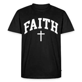 Foi - T-shirt Premium bio Homme - noir - Devant - Nico (187cm)