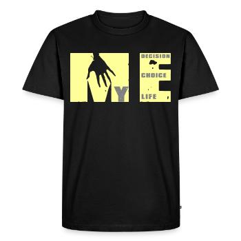 Je me renforce: choix, décision, vie - T-shirt Premium bio Homme - noir - Devant - Nico (187cm)