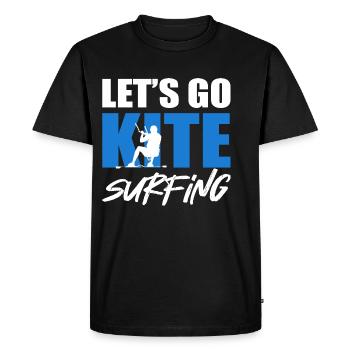 Go Kite Surf Kitesurf -Passionné Gesc - T-shirt Premium bio Homme - noir - Devant - Nico (187cm)