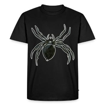 araignée - spider - spinne - zentrifuge - aranha - T-shirt Premium bio Homme - noir - Devant - Nico (187cm)