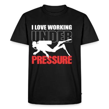 Les entraîneurs de natation travaillent sous pression Cadeau - T-shirt Premium bio Homme - noir - Devant - Nico (187cm)