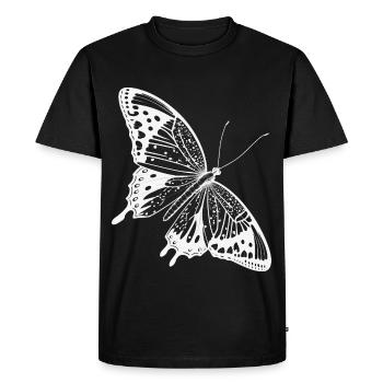 Un joyau de la nature: croquis éclairant d’un papillon - T-shirt Premium bio Homme - noir - Devant - Nico (187cm)