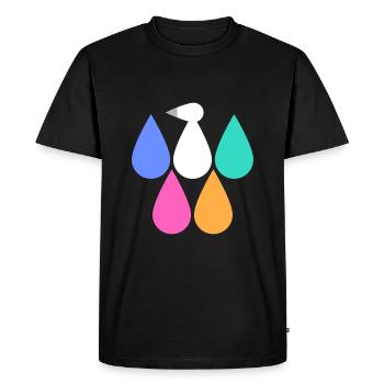 Oiseaux colorés Design Gifts - T-shirt Premium bio Homme - noir - Devant - Nico (187cm)