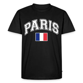 Drapeau de Paris - T-shirt Premium bio Homme - noir - Devant - Nico (187cm)