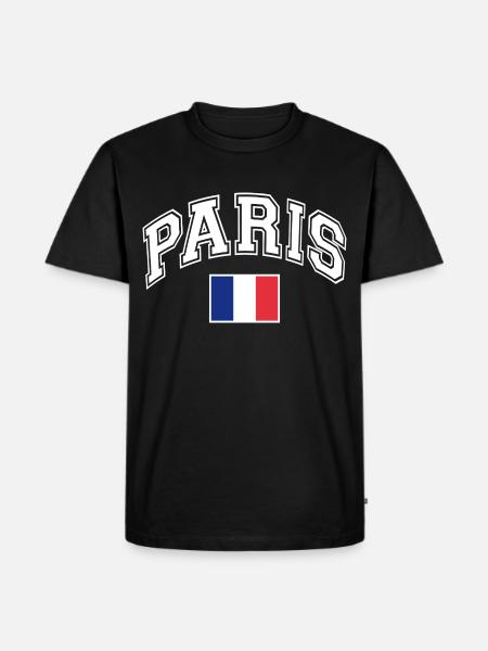 Drapeau de Paris - T-shirt Premium bio Homme - noir