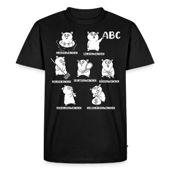 Cobaye - T-shirt Premium bio Homme - noir - Devant - Nico (187cm)