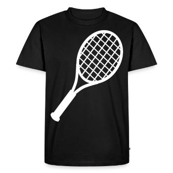 Tennis racket design for the tennis player - Men's Premium Organic T-Shirt - black - Front - Nico (187cm)