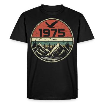 Vintage 1975 Classique 1975 rétro 1975 Cadeau 1975 - T-shirt Premium bio Homme - noir - Devant - Nico (187cm)