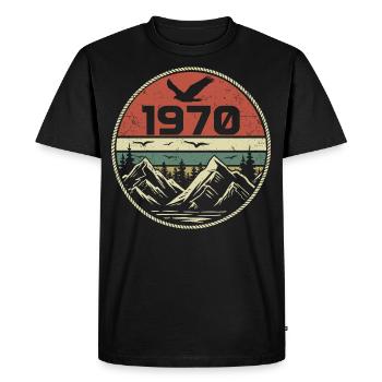 Vintage 1970's Classic 1970's Retro 1970's Gift 1970's - Men's Premium Organic T-Shirt - black - Front - Nico (187cm)