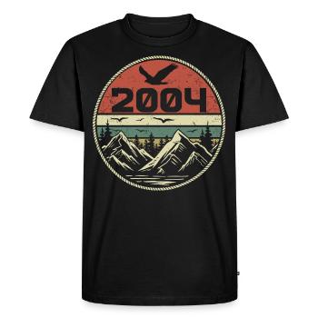 Vintage 2004 Classique 2004 rétro 2004 Cadeau 2004 - T-shirt Premium bio Homme - noir - Devant - Nico (187cm)