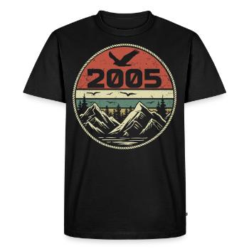 Vintage 2005 Classique 2005 rétro 2005 Cadeau 2005 - T-shirt Premium bio Homme - noir - Devant - Nico (187cm)