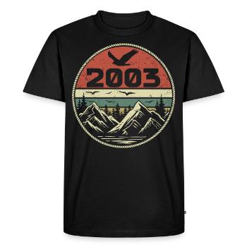 Vintage 2003 Classique 2003 rétro 2003 Cadeau 2003 - T-shirt Premium bio Homme - noir - Devant - Nico (187cm)