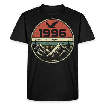 Vintage 1996 Classic 1996 Retro 1996 Gift 1996 - Men's Premium Organic T-Shirt - black - Front - Nico (187cm)