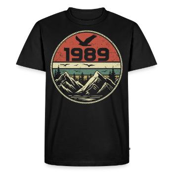 Vintage 1989 Classique 1989 rétro 1989 Cadeau 1989 - T-shirt Premium bio Homme - noir - Devant - Nico (187cm)