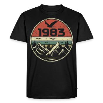 Vintage 1983 Classique 1983 rétro 1983 Cadeau 1983 - T-shirt Premium bio Homme - noir - Devant - Nico (187cm)