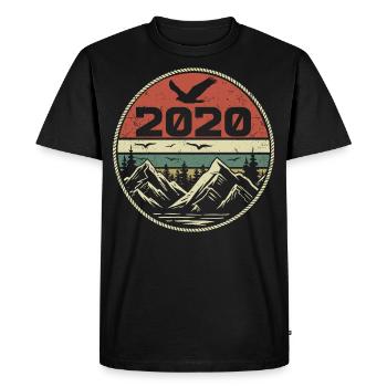 Vintage 2020 Classic 2020 Retro 2020 Gift 2020 - Men's Premium Organic T-Shirt - black - Front - Nico (187cm)