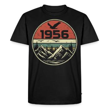 Vintage 1956 Classic 1956 Retro 1956 Gift 1956 - Men's Premium Organic T-Shirt - black - Front - Nico (187cm)