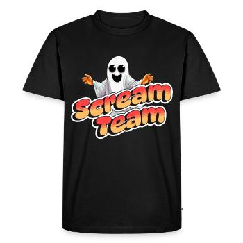 Halloween Scream Conception de l’équipe - T-shirt Premium bio Homme - noir - Devant - Nico (187cm)
