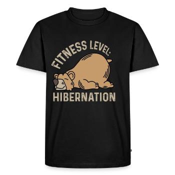 Niveau de forme physique: Hibernation Sleepy Head Gesche - T-shirt Premium bio Homme - noir - Devant - Nico (187cm)