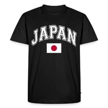 Japan Flag - Men's Premium Organic T-Shirt - black - Front - Nico (187cm)