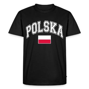 Drapeau de la Pologne - T-shirt Premium bio Homme - noir - Devant - Nico (187cm)