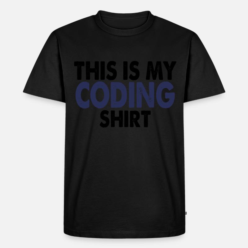 Coding nerd computer programming - Men's Premium Organic T-Shirt - black