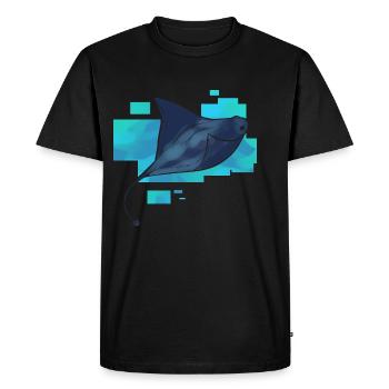 Manta Painter Poison - Men's Premium Organic T-Shirt - black - Front - Nico (187cm)