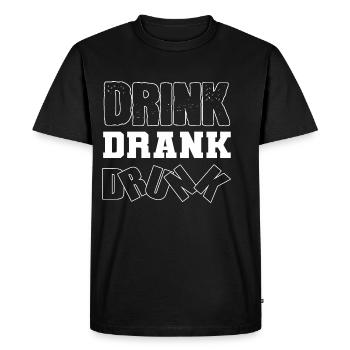 Buvez du poison de fêtard ivre ivre - T-shirt Premium bio Homme - noir - Devant - Nico (187cm)